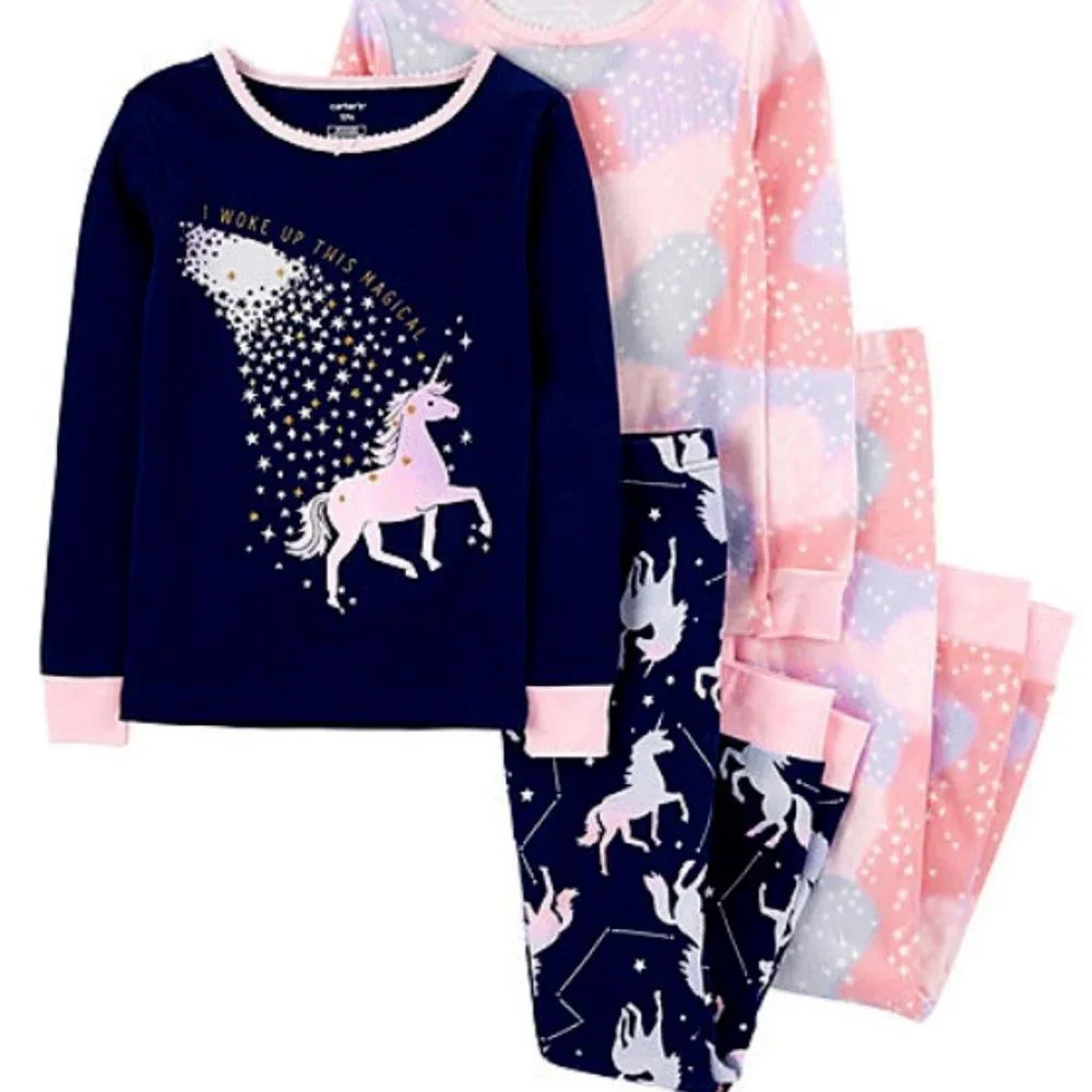 NWT 10 14 12 8 unicorn woke up magical pajamas easter carters christmas horse - Picture 1 of 9